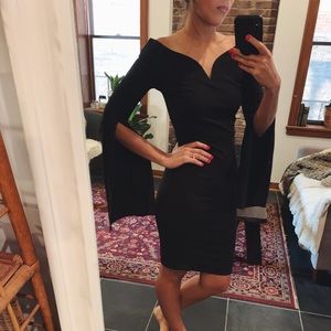 Off The Shoulder Black Dress